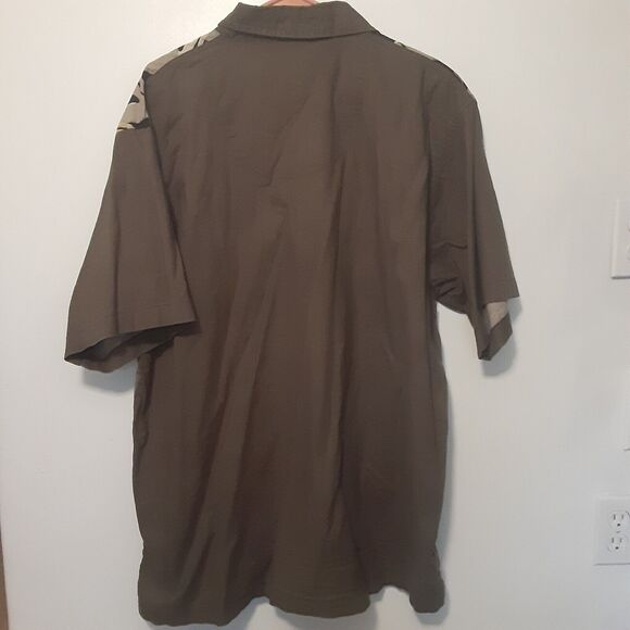No Boundaries Button Up Shirt Mens XL Vtg Jungle Tiger Bamboo Short Sleeve - Picture 6 of 8